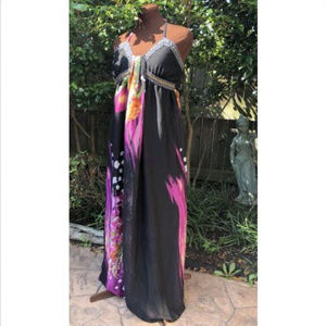 LILA DOROTHY PERKINS UK BOHO HALTER MAXI DRESS